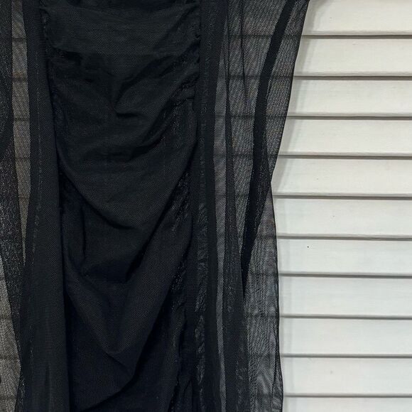 COPY - Victoria’s Secret Black and leopard print lace mesh tank top lingerie - Picture 5 of 7